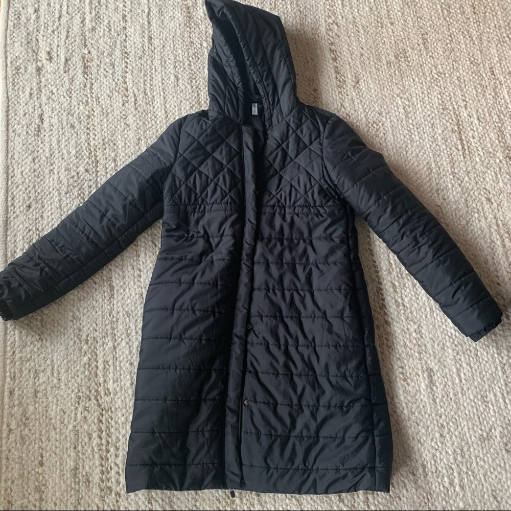 {Fabletics} Black Long Puffer Coat